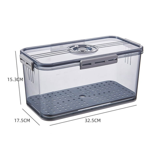 Boîte de Rangement de Réfrigérateur Carré Réutilisable Cuisine en Plastique Étui de Conservation Frais - A