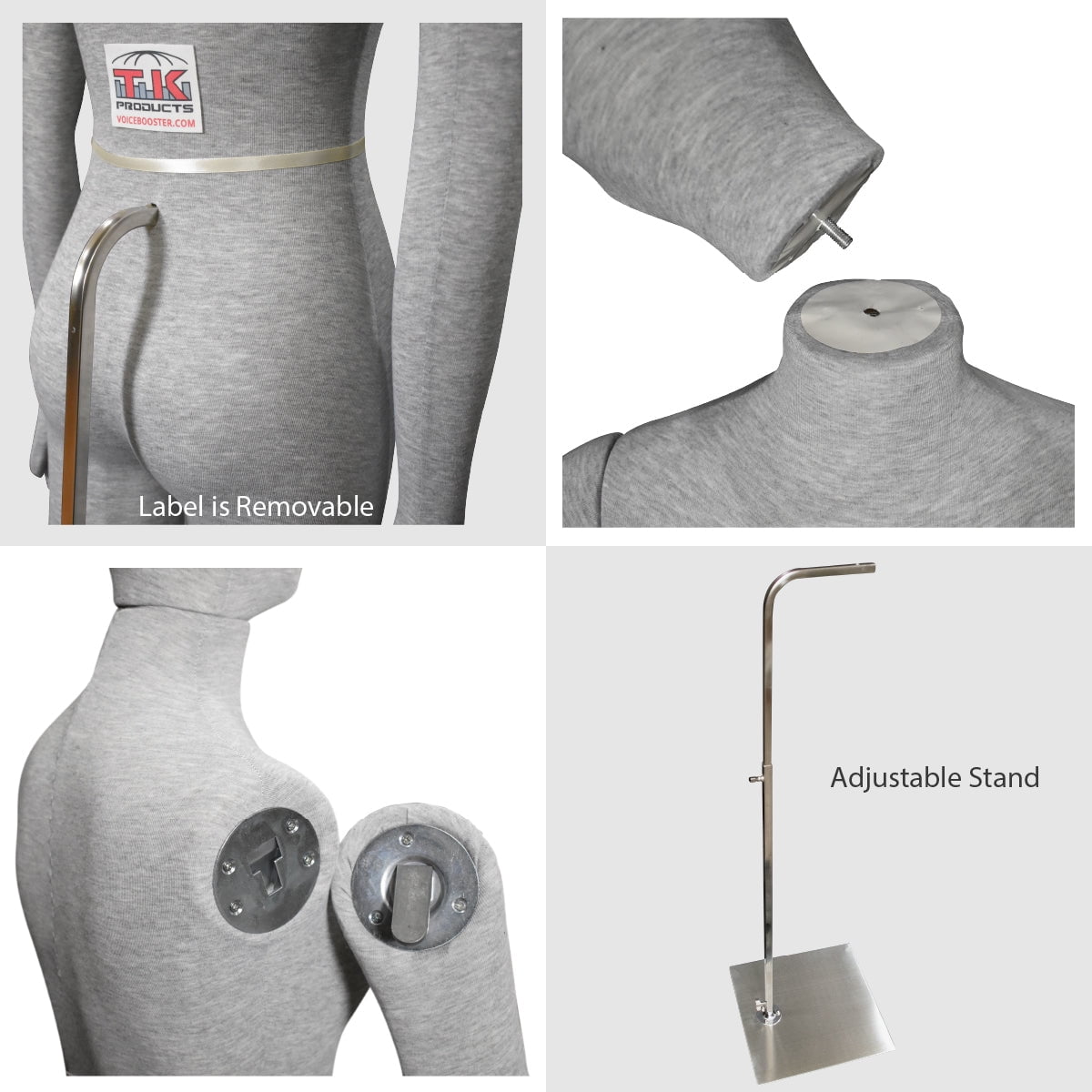 Female Mannequin, Flexible Posable Full-size In Grey