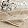 thumbnail image 6 of Hearth & Harbor Bath Towel Collection, 100% Cotton Luxury Soft Set of 2 Bath Mats & 2 Wash Cloth Towels - Cream, 6 of 9