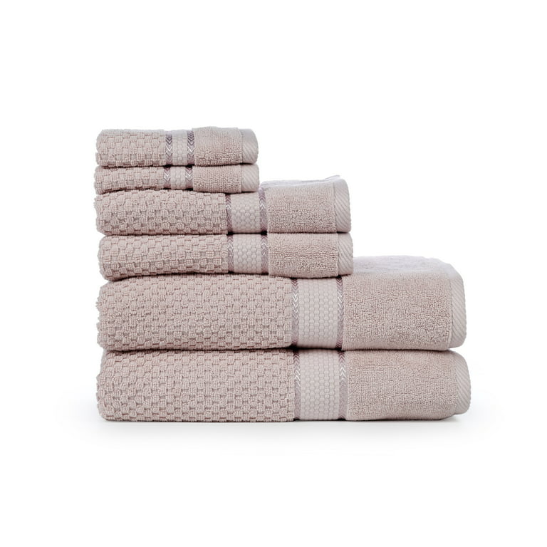 Ample Decor 100% Cotton 6 Pcs Bath Towel Set, Luxury Bath Towels