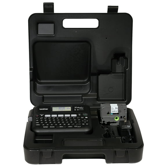 Brother P-touch Business Expert Connected Label Maker PT-D460BTVP with Bluetooth® Connectivity, includes Carry case and 4m Black Print on Clear Sample Label Tape ~1/2” (12mm)