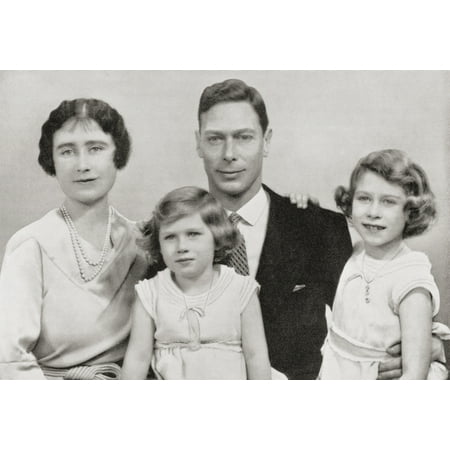 George Vi With His Wife Queen Elizabeth Elizabeth Angela Marguerite Bowes-Lyon And Their Children The Princesses Margaret And Elizabeth Circa 1937 From The Coronation Of Their Majesties King George Vi