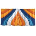 thumbnail image 7 of Yayeee Kitchen Curtains Tier Set of 2 Light Filtering 57"x24" Over Sink Window Panels, Orange Abstract Wavy, 7 of 7