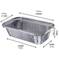 thumbnail image 2 of 8"×4" Small Aluminum Pans Heavy Duty - Tin Foil Food Containers with Lids, Disposable Tin Foil Pans with Lids for Baking, Meal Prep, Freezer and Takeout, 2 of 5
