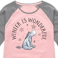 thumbnail image 3 of Disney Winnie The Pooh - Eeyore Winter Is Wonderful - Toddler & Youth Girls Raglan Graphic T-Shirt, 3 of 5