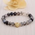 thumbnail image 2 of RSAMD Natural Gemstone Beads Buddha Head Beaded Men Womens Lava Bead Handmade Bracelet-618-J1, 2 of 3