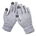 thumbnail image 3 of Guantes de invierno para pantalla táctil para hombre y mujer, guantes cálidos de punto a prueba de frío, de lana gruesa, forrados con forro polar, antideslizantes, 3 of 5