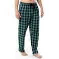 thumbnail image 5 of Fruit of the Loom Men's Soft Flannel Pajama Lounge Sleep Pant - Green Plaid, 5 of 6