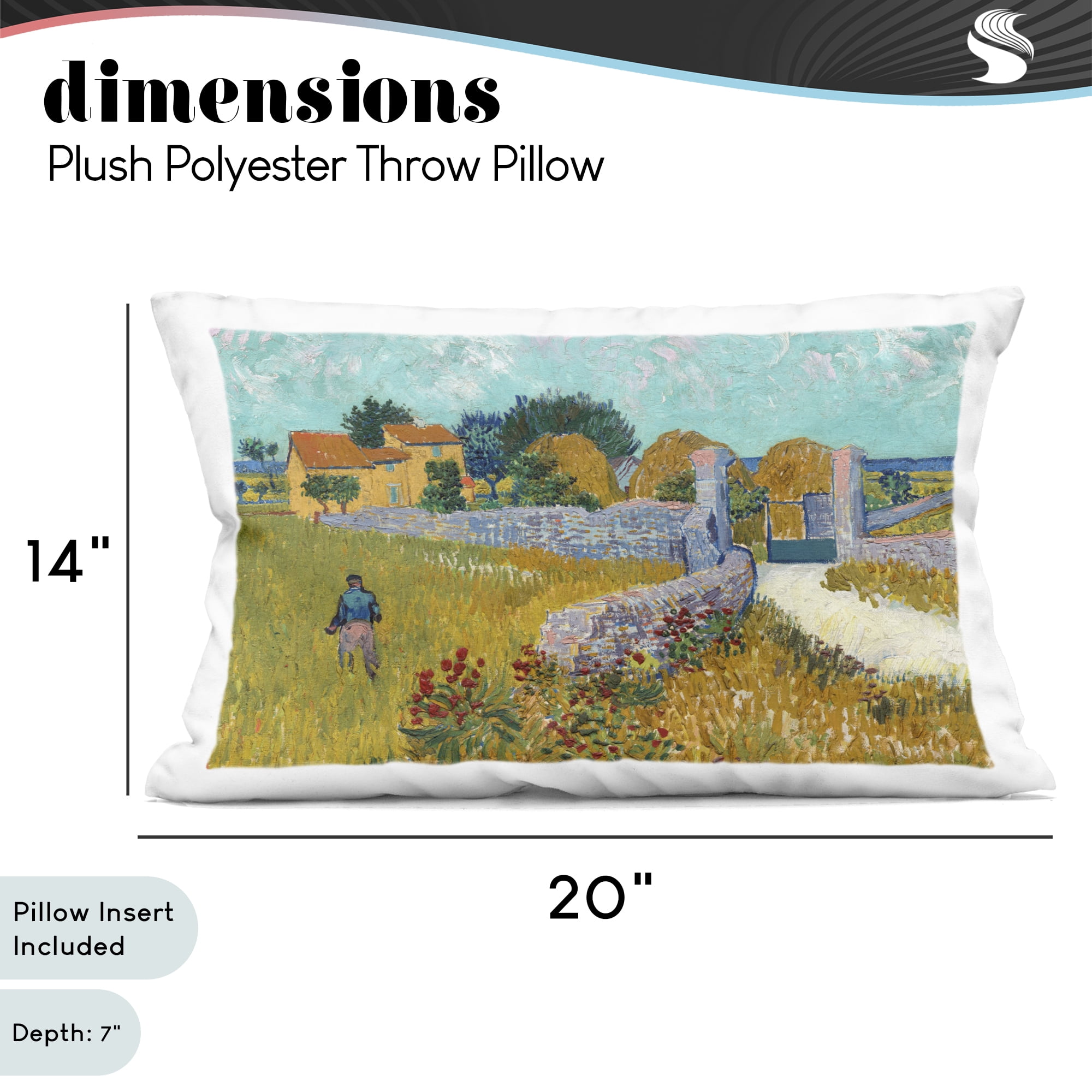 Stupell Industries Farmhouse In Provence Decorative Printed Throw Pillow, design by Vincent Van Gogh