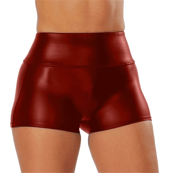 Women's Shorts Wide Leg Casual Summer Drawstring Fashion Leather Tight Sexy Leisure Loose High Waisted Short S-3XL
