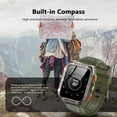 thumbnail image 6 of LUOMATE Military Smart Watch for Men with GPS - 1.91" Touch Screen, Fitness Tracker with Make/Answer Calls, 100+ Sports Modes, IP68 Waterproof, 900mAh Battery, Compatible with iOS Android (Green), 6 of 12