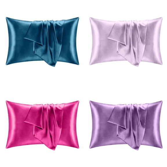 NovaStitch Satin Pillowcase with Envelope Closure Soft Cooling Anti-Aging Skin & Hair Friendly for Women Men