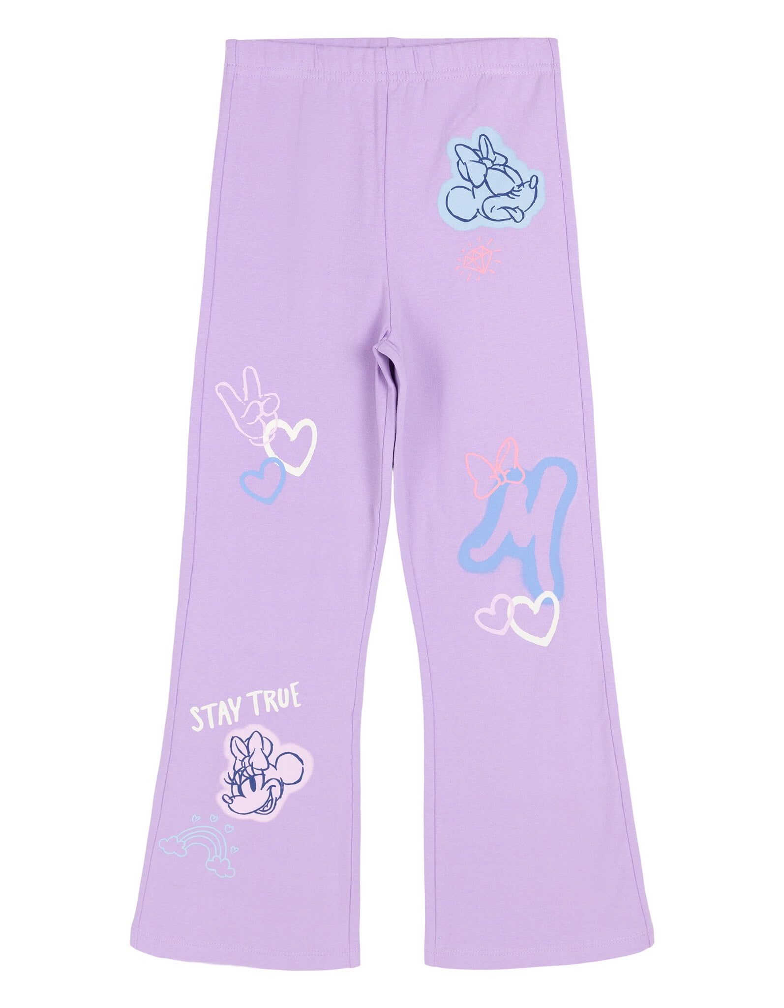 Disney Minnie Mouse Cold Shoulder T-Shirt and Flare Leggings Outfit Set Airbrush Toddler to Big Kid