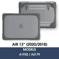 thumbnail image 2 of [PST] Apple Macbook Air 13" (2018 / 2020) A1932 / A2179 Smart Case Cover, Transparent Hard Matte Shockproof Plastic Laptop Cover Case, 2 of 2