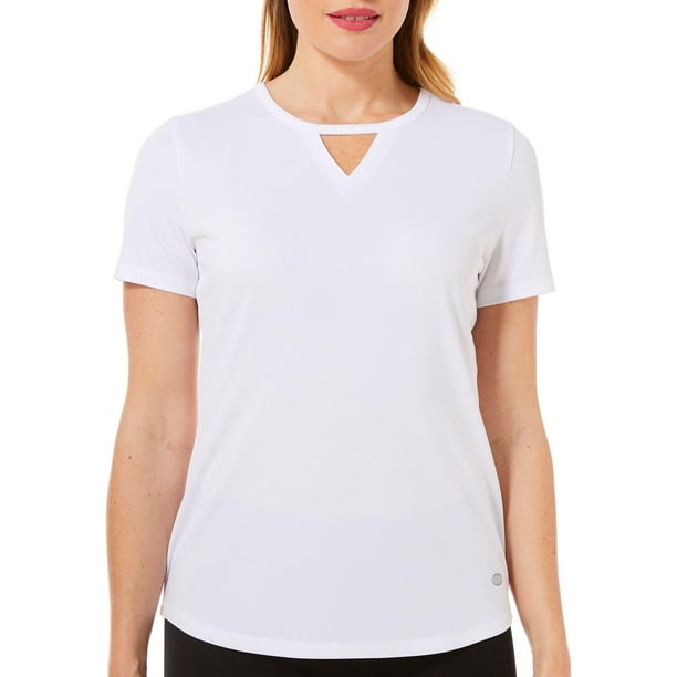 Reel Legends Reel Legends Womens Freeline Solid Keyhole TShirt X