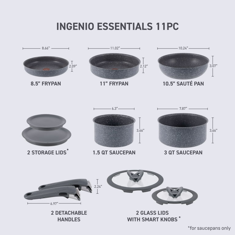 T-fal Ingenio Essentials Nonstick, 11 Piece Cookware Set