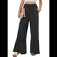 thumbnail image 3 of Pantalones Palazzo de Cintura Alta y Pierna para Mujer, con Encaje, para Playa, Holgados, Color Negro, Talla XXL, 3 of 6
