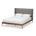 thumbnail image 4 of Baxton Studio Brooklyn Mid-Century Modern Walnut Wood Platform Bed, Multiple Sizes, Multiple Colors, 4 of 10