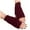 Wine, variant on Women's Knitted Fingerless Arm Warmers Winter Gloves for Cozy Hand Size:One Size