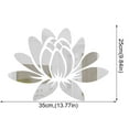 thumbnail image 6 of Qianduo Wall Decor Clearance Home Decor 3D Mirror Wall Sticker Multicolor Flower Decal Home Room Art-Murals Decor Silver, 6 of 6