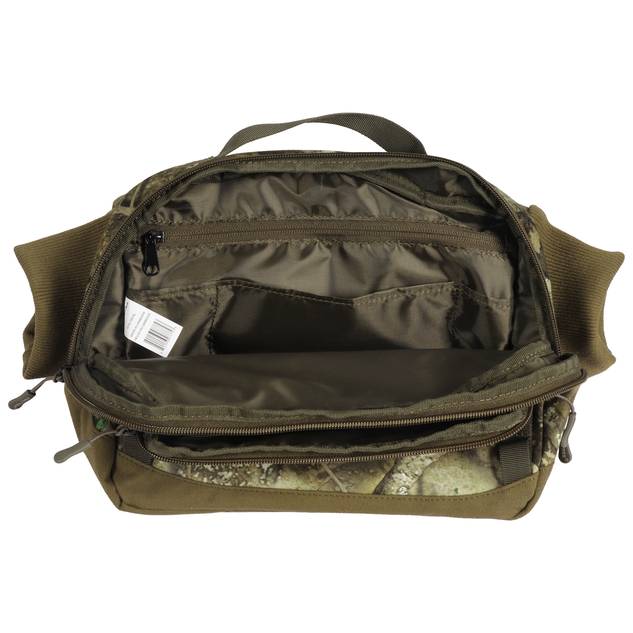 Realtree Hunting Waist pack Bag with Handwarmer Muff and Belt with Buckle, APX Camouflage, One Size