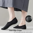 thumbnail image 3 of No Show Socks Women Cotton Low Cut Flat Boat Liner Socks Non Slip 12 Pairs 6 Pairs, 3 of 5