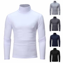 Cyglowse Thermal Shirts for Men Mock Turtleneck Long Sleeve Lightweight Warm Stretchy Undershirt Base Layer Clothing Tops White XL