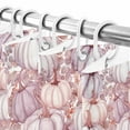 thumbnail image 6 of Shower Curtain 36"W x 78"L Fall Thanksgiving Watercolor Light Pink Pumpkins Eucalyptus Leaves Fabric Shower Curtains Set with Hooks Bathroom Curtains Machine Washable Bathroom Accessories, 6 of 6