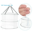 thumbnail image 3 of Uxcell Folded Mesh Clothes Hanging Dryer, 2 Layers Sweater Drying Rack, White Gray, 3 of 5