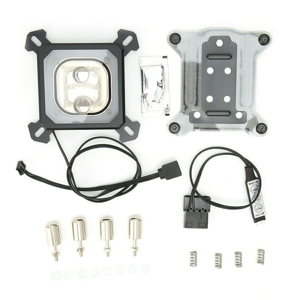Enfriador líquido con bloque de agua INTELPK5E, efecto de luz difusa, placa Base de cobre, CPU, accesorios de computadora