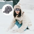 thumbnail image 5 of Gorras de béisbol para mujer, gorras de sol unisex de moda, gorras de verano e invierno de tamaño ajustable, gorra de béisbol de felpa de piel de conejo sintética con estampado del alfabeto, 5 of 5