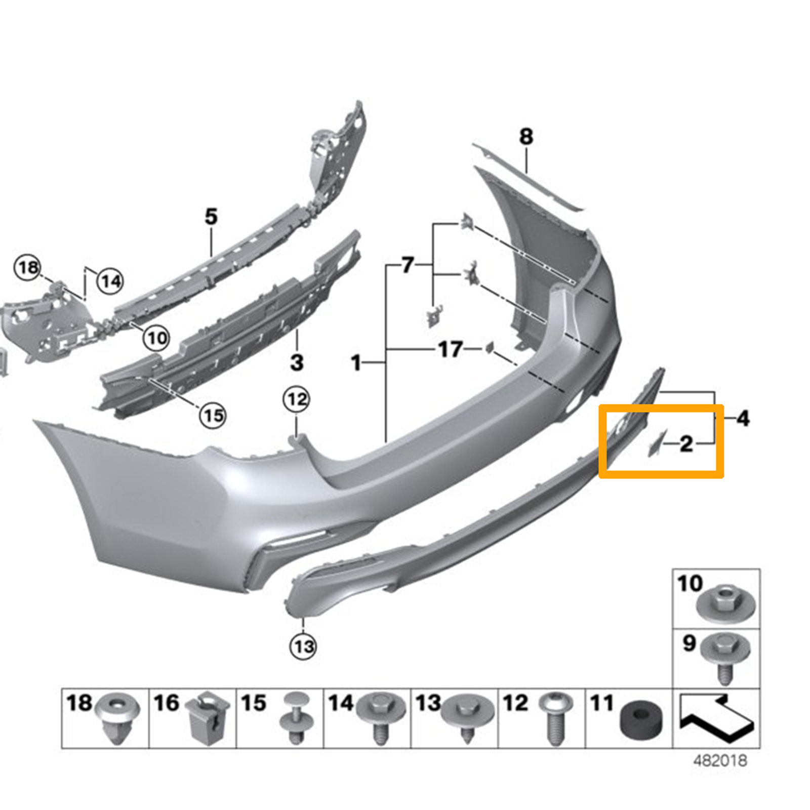 NEW GENUINE BMW 5 SERIES G30 REAR BUMPER TOW HOOK EYE COVER CAP 51127475589