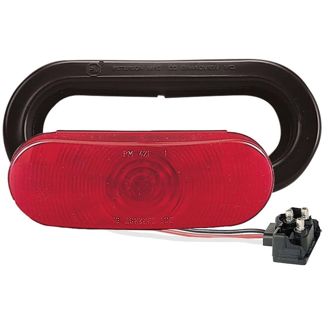 Kit de Luz de Freno, Giro y Posición Ovalada Roja PM V421KR
