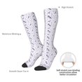 thumbnail image 5 of Bingfone Compression Socks for Women and Men Long Socks for Running Athletic Cycling Nurse-Lavender Flowers, 5 of 8