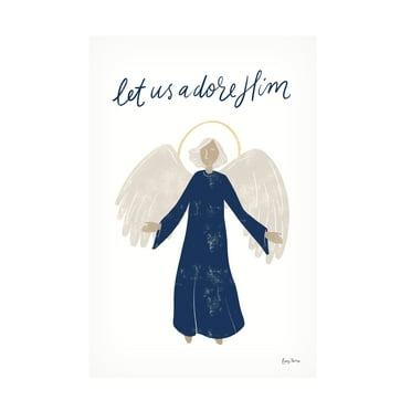 Becky Thorns 'Nativity I with Navy' Canvas Art