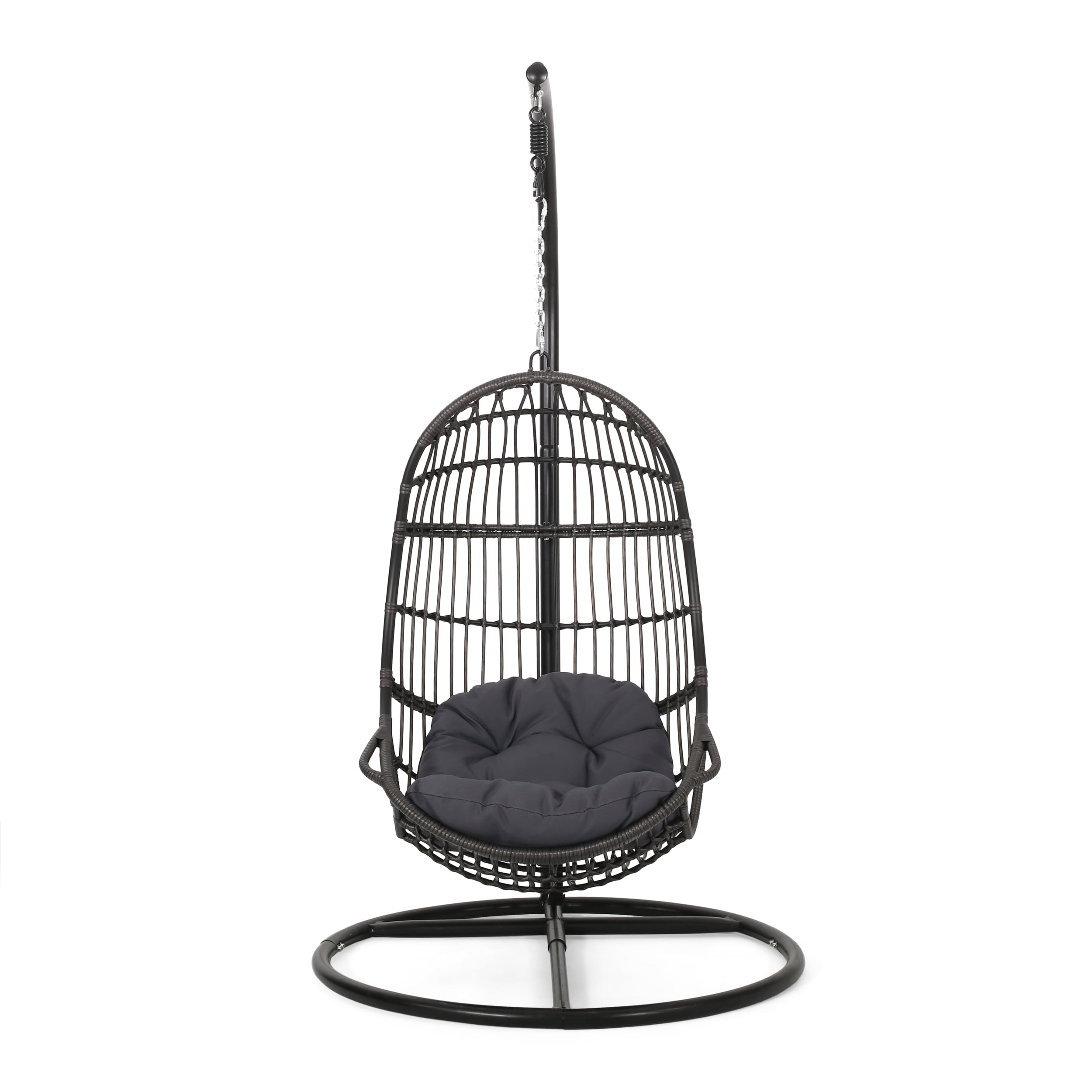 iets Tom Audreath Concurrenten Perry Outdoor Wicker Hanging Chair with Stand, Gray and Dark Gray -  Walmart.com