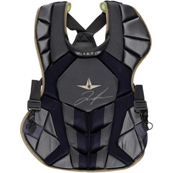 Jose Trevino New York Yankees Autographed Game-Used Gray and Navy Chest Protector from the 2023 MLB Season - RG13309082 - Fanatics Authentic Certified