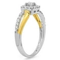 thumbnail image 2 of Dazzlingrock Collection 0.55 Carat (ctw) 14K Two Tone Gold Round Cut Diamond Ladies Bridal Halo Engagement Ring 1/2 CT, Size 7, 2 of 4