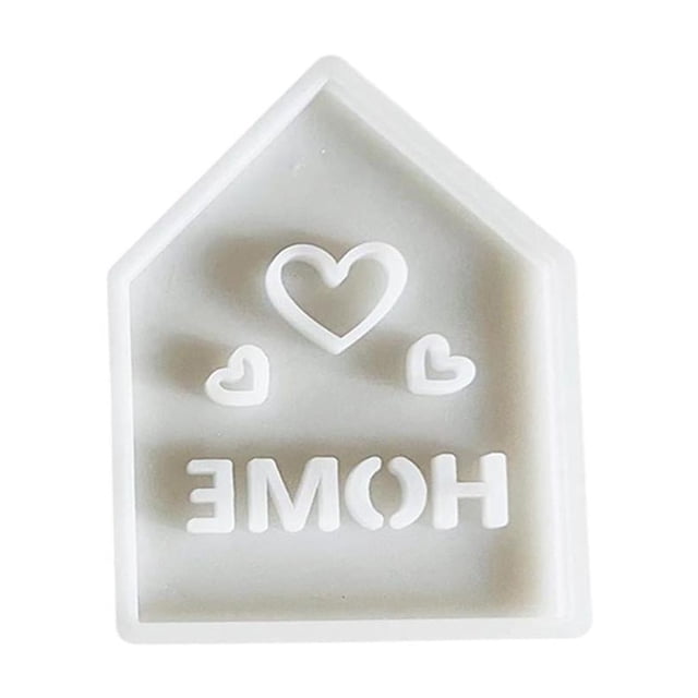 SGACAI Molde de silicona para casa, portavelas 3D, molde hueco para decoración de casa, regalo de Navidad DIY +