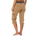 thumbnail image 3 of Women's Cargo Capris Hiking Pants Lightweight Quick Dry Outdoor Athletic Travel Capris Casual Summer Cropped, 3 of 6