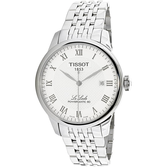 Tissot Men's Le Locle T006.407.11.033.00 Silver Stainless-Steel Plated Automatic Self Wind Dress Watch
