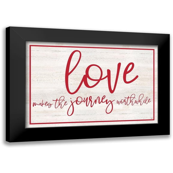 Reed, Tara 14x11 Black Modern Framed Museum Art Print Titled - Valentines landscape sentiment VI-Journey