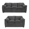 thumbnail image 1 of Sala 3-2 TRINITY Aston 2 piezas ( Sofá, Love Seat ) Gris Carbón Para Sala, 1 of 12
