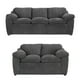 thumbnail image 1 of Sala 3-2 TRINITY Aston 2 piezas ( Sofá, Love Seat ) Gris Carbón Para Sala, 1 of 12