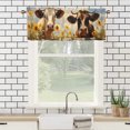 thumbnail image 3 of Western Cow Window Curtain Valances Vintage Wooden Fence Sunflower Rod Pocket Valances for Bedroom Living Room Dining Room 54 by 18 in, 1 Panel, 3 of 6