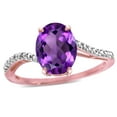 thumbnail image 3 of Star K� Big Stone Oval 10x8 Genuine Amethyst Bypass solitaire engagement promise ring, 3 of 9