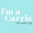 thumbnail image 2 of Junior's Sex and the City I'm a Carrie Text Racerback Tank Top Cancun 2X Large, 2 of 4
