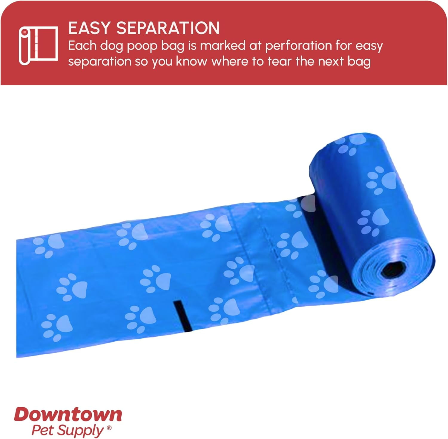 Leak-Proof Unscented Poop Bags (2200 Count & 2 Dispensers) with Leash Clip