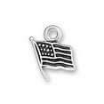 thumbnail image 1 of Sterling Silver 24" 1mm Unites States Of America Flag Stars And Stripes Military Pendant Necklace, 1 of 2