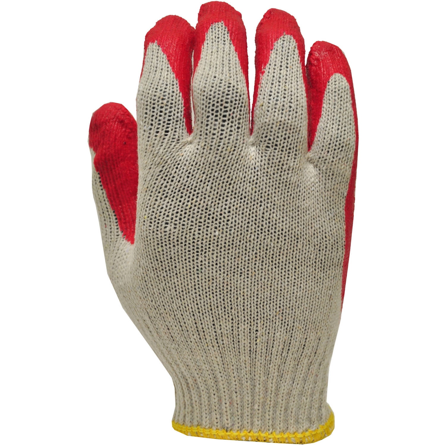 G & F String-Knit Palm Latex Dipped Work Gloves, Red, 10 Pairs